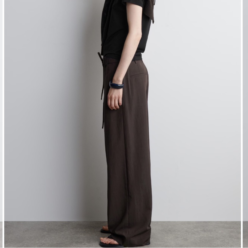 COS Brown Drawstring Pants - Picture 2 of 5